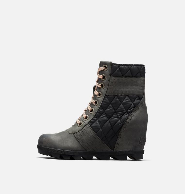 Womens Wedges Dark Grey - Sorel Lexie™ Boot - 012-ZRGYQJ